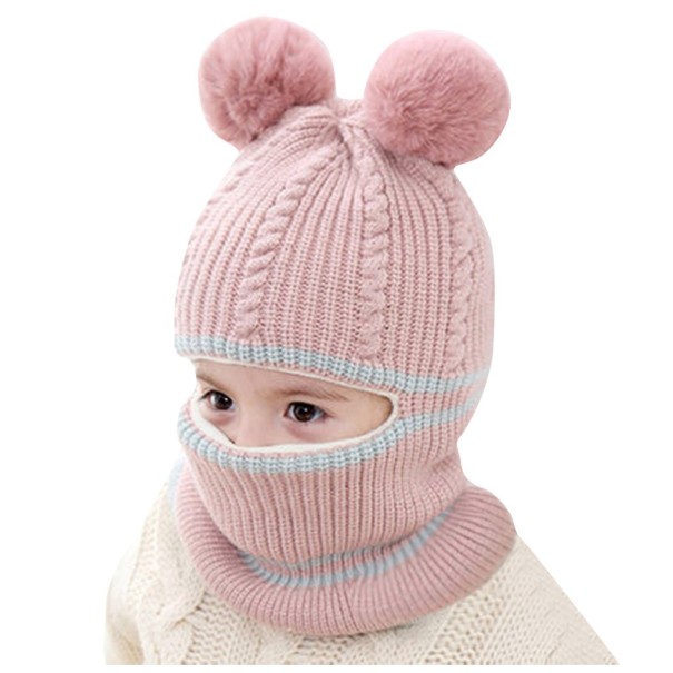 Motorhuva för barn med pompoms rosa