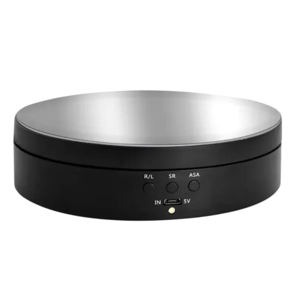 Motorised Rotating Presentation Stand 360° Diameter 138 mm Mirror Rotating Platform Electric Base for Product Display Photography black