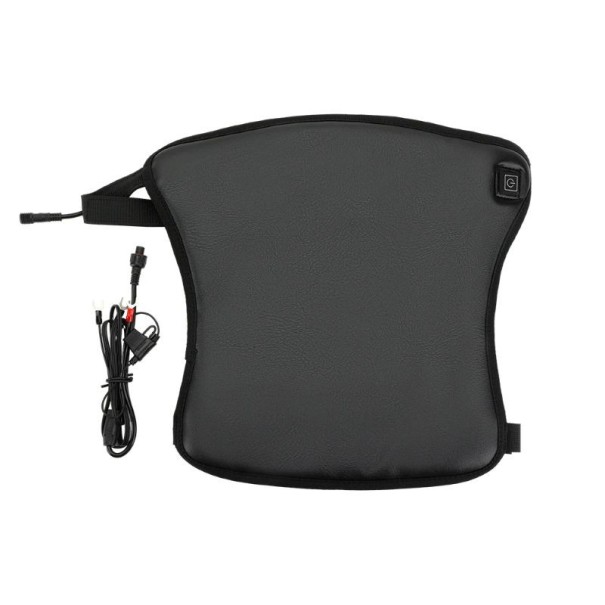 Motorrad-Heizsitz KEMITOUR universal 36 x 29,5 cm DC12V PU Leder schwarz mit Temperatureinstellung für Fahrten im Winter