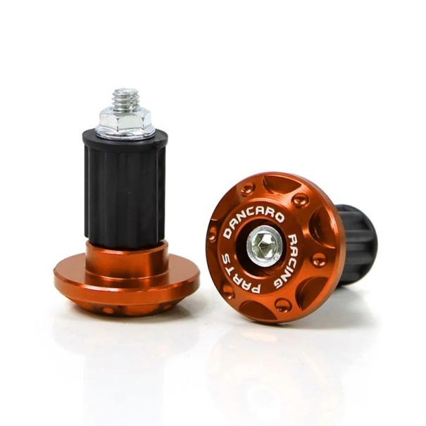 Motorrad-Lenkerenden, 463 x 315 mm, CNC-Metall-Gegengewicht, Lenkergleiter, Moto-Griffe, Aluminiumlegierung und Gummi, Offroad-Motorradzubehör orange