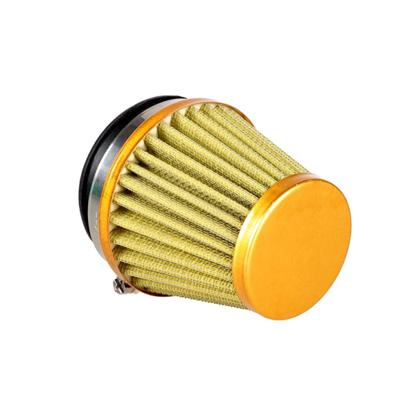 Motorrad-Luftfilter für Ansaugrohre 58-60mm Höhe 8 cm Sportkegel-Filter Universelles Ersatzteil für Motorräder gelb