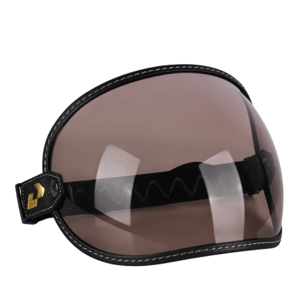 Motorradbrille für offenen Helm, winddicht, staub- und insektenabweisend, verstellbare Bikerbrille braun