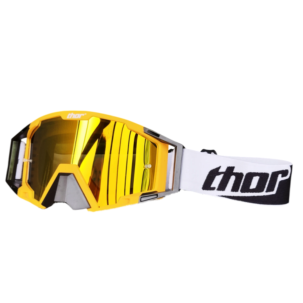 Motorradbrille mit gelbem Glas 21 x 11 cm Augenschutz gegen Wind UV-Strahlung Staub Nachtfahrten Für Motorradfahrer und Skifahrer dunkelgelb
