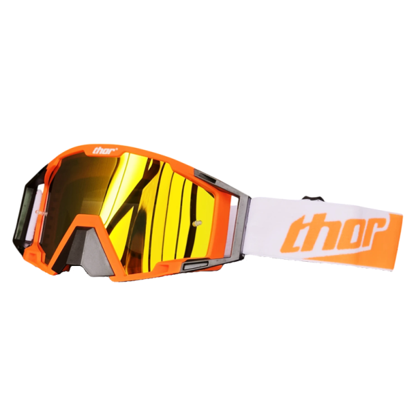 Motorradbrille mit gelbem Glas 21 x 11 cm Augenschutz gegen Wind UV-Strahlung Staub Nachtfahrten Für Motorradfahrer und Skifahrer orange