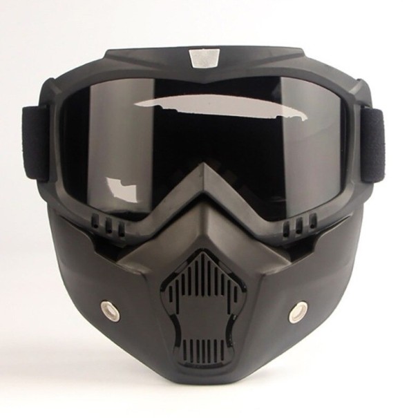 Motorradbrille mit Maske 3