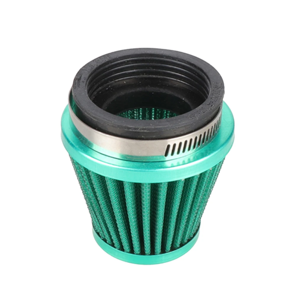 Motorradluftfilter 50 mm Höhe 8 cm Universeller Sportfilter für Ansaugrohr Motorradteile für Tuning und Wartung des Motors grün