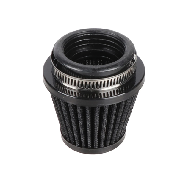 Motorradluftfilter für Rohr 45 mm Höhe 8 cm Universeller Sportluftfilter für die Ansaugung des Motors Roller ATV Quad Ersatzteil schwarz