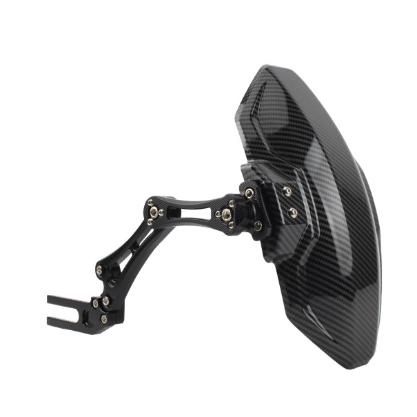 Motorradschutzblech 193 x 160 mm Hinteres Schutzblech Schutz gegen Schlamm und Schmutz für Straße und Gelände Schwarze Carbon-Optik schwarz
