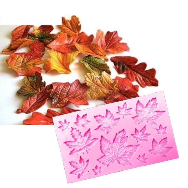 Moule à pâtisserie 3D avec des feuilles 1