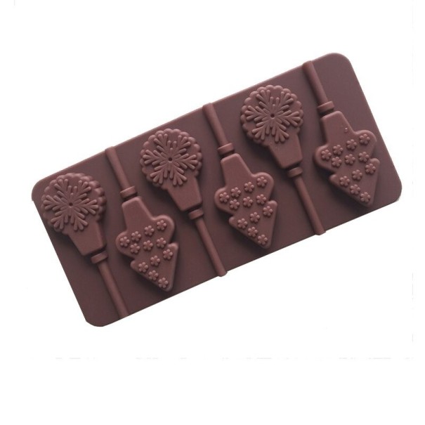 Moule à sucettes en chocolat de Noël 1