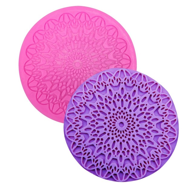 Moule en silicone avec motif floral 1