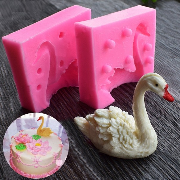Moule en silicone cygne 1