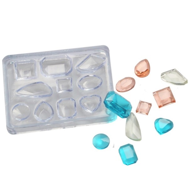 Moule en silicone en forme de cristaux 1