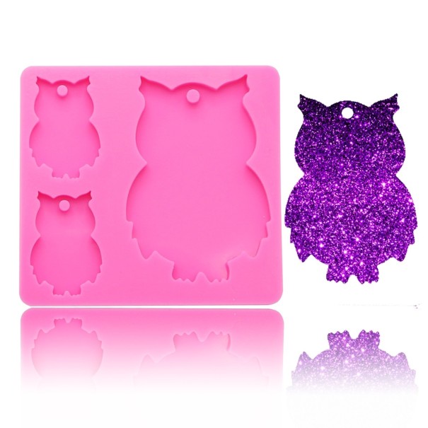 Moule en silicone en forme de hibou 1
