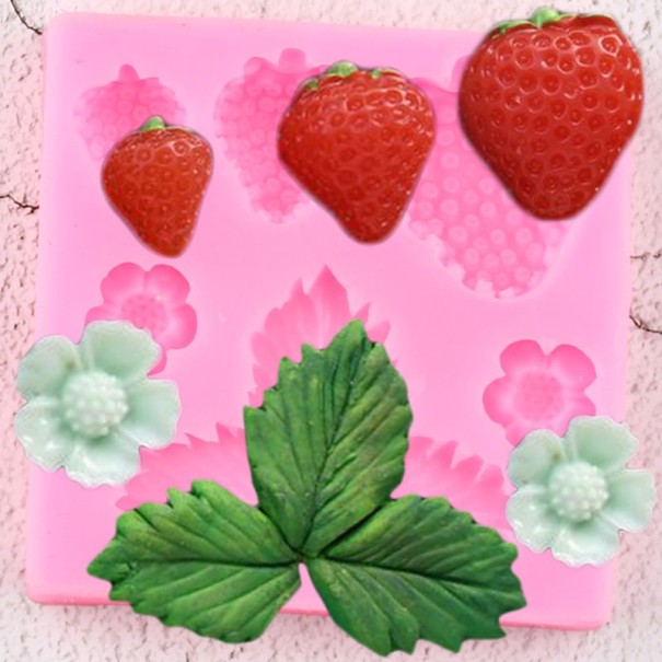 Moule en silicone fraises 1