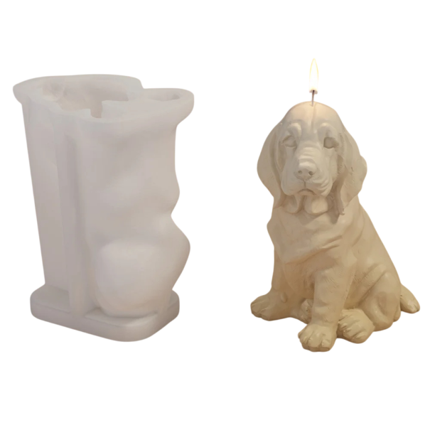 Moule en silicone pour bougie en forme de chien basset 5,8 x 8 cm Moule pour la fabrication de bougies, de savon, de chocolat et de décorations 1