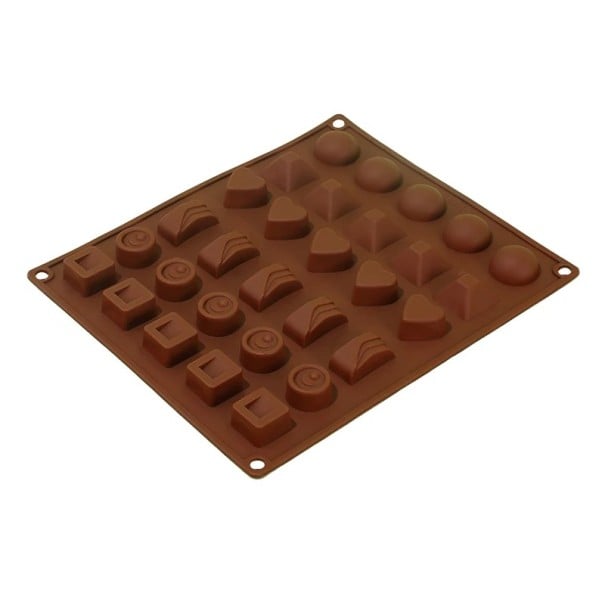 Moule en silicone pour pralines au chocolat Mix 6 formes Fabrication maison de douceurs Pâtisserie Pralines Glace Moules en cire Antiadhésif 1