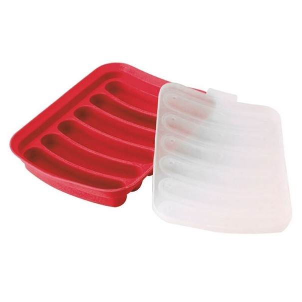 Moule en silicone pour saucisses maison rouge