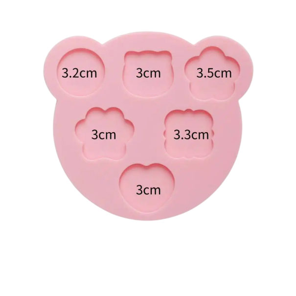 Moule en silicone pour sceaux 6 cavités de différentes tailles Pour le coulage de sceaux en cire dans un moule création créative rose