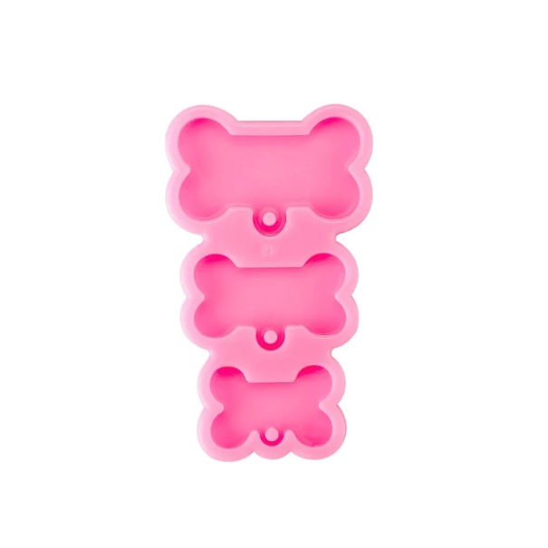 Moule en silicone rose 3 os 11,2 x 6,5 cm pour couler de la résine Fabrication de pendentifs porte-clés décorations et accessoires originaux 1
