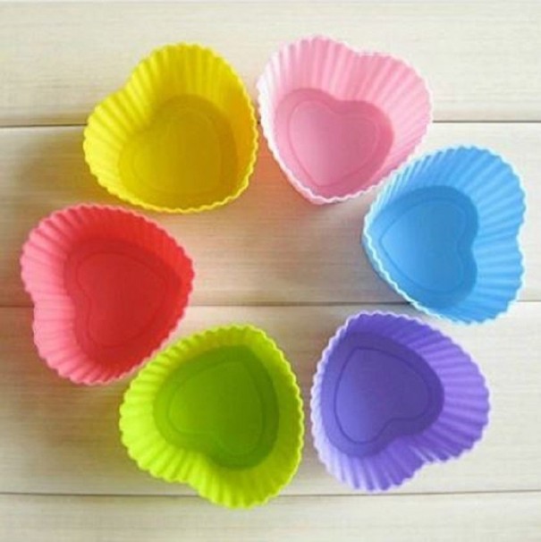 Moules en silicone pour cupcake 6 pcs 1
