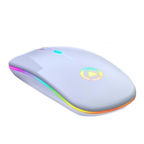 Mouse fără fir cu iluminare din spate LED alb