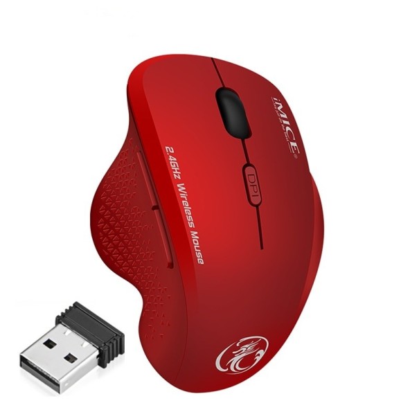 Mouse pentru jocuri wireless 1600 DPI roșu
