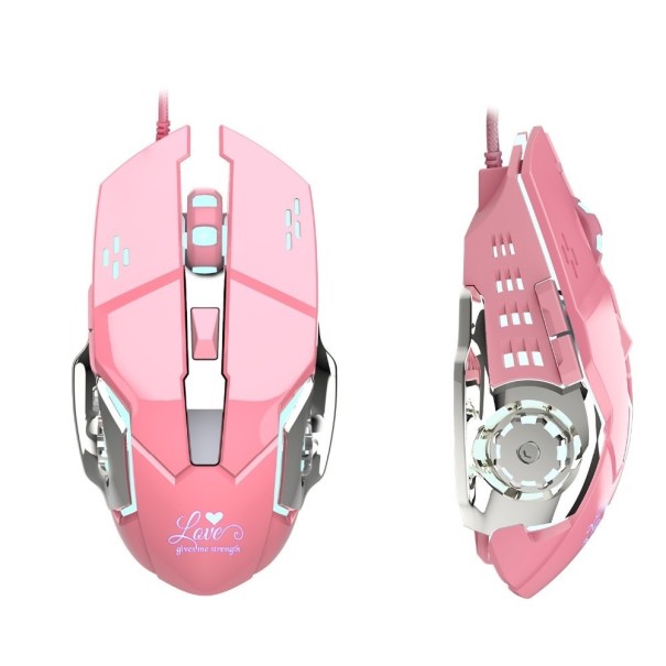 Mouse roz pentru jocuri 3200 DPI 1