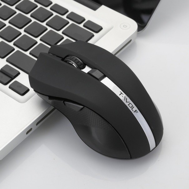 Mouse silențios fără fir 1800 DPI negru