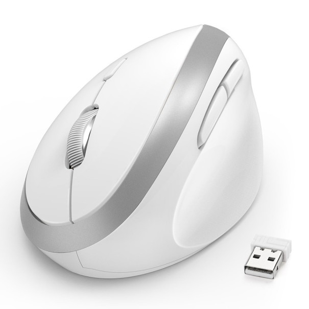 Mouse wireless ergonomica H4 argento