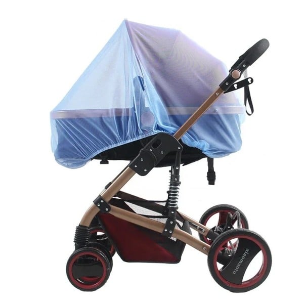 Moustiquaire pour poussette bleue ou rose Filet anti-insectes fin Fixation flexible Matière respirante bleu