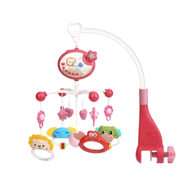 Móvel de Berço com Projeção rosa