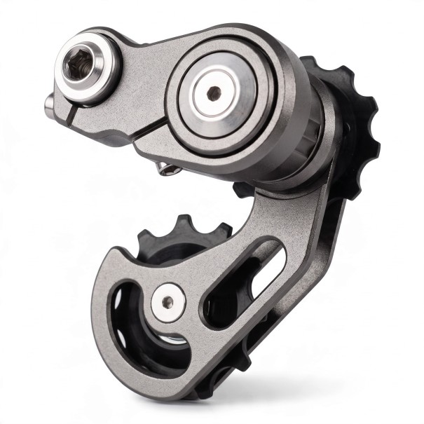 MTB Chain Tensioner for 1 Speed UDH Range 13T to 17T Steel Cage Aluminium Pulleys Grey and Black For Single Speed Mountain Bike 1
