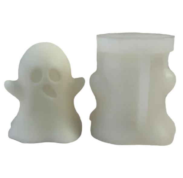 Mucegaiă din silicon pentru lumânări Matriță mică fantomă Lumânare decorativă Fabricarea lumânărilor lucrate manual Decorație de Halloween 6.6x7.4cm 1