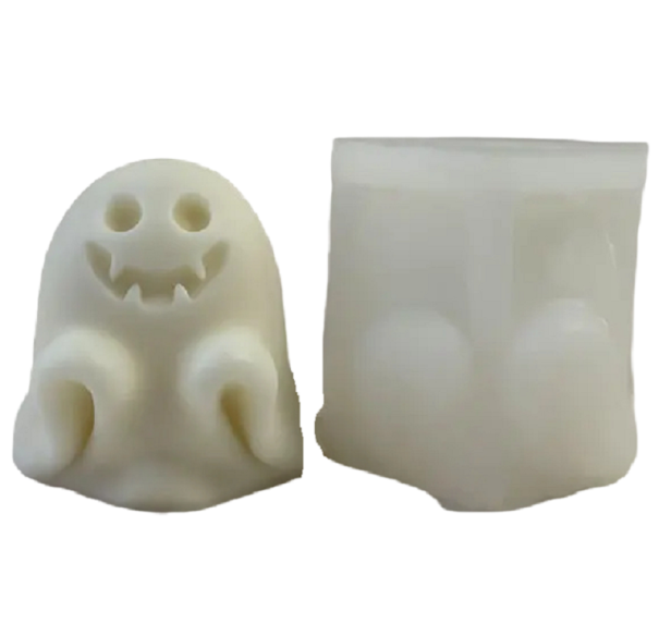 Mucegaiă din silicon pentru lumânări Mucetă mică pentru sperietoare, lumânare decorativă în formă de monstru, lumânare lucrată manual, decorare de Halloween 6,3x6,1 cm 1