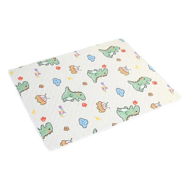 Mudança de fraldas 80x120 cm 4 camadas impermeável de algodão ecológico Dinossauros Proteção lavável para crianças Uso noturno e menstrual 1