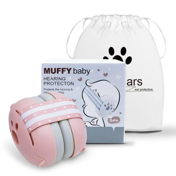 Muffy Baby hörselskydd för barn Anti-brus Justerbart pannband Mjuka öronkåpor SNR 27 dB Hörselskydd Spädbarn Småbarn Resor