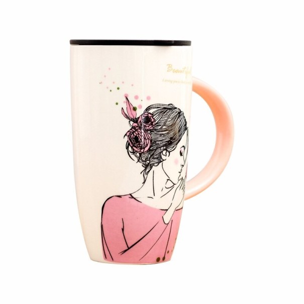 Mug en céramique avec couvercle 2
