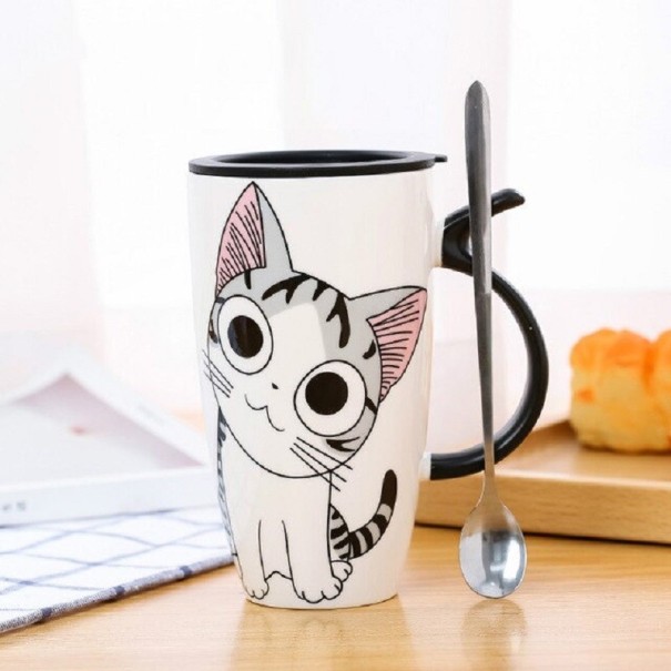 Mugg med sked katt 2