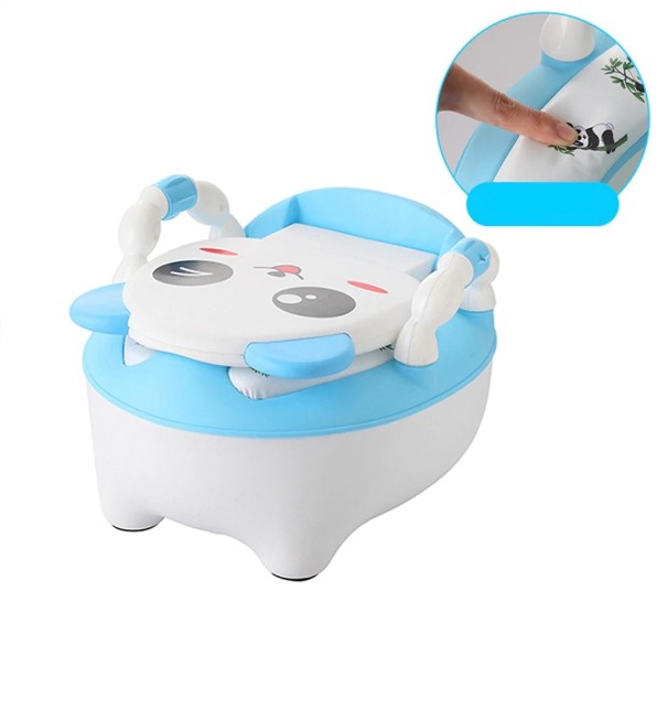Multifunctioneel potje voor kinderen J2579 blauw zachte plank