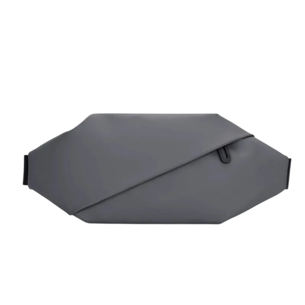 Multifunctionele heuptas voor heren, outdoor borst- en schoudertas met grote capaciteit, stijlvolle tas voor reizen en sport grijs