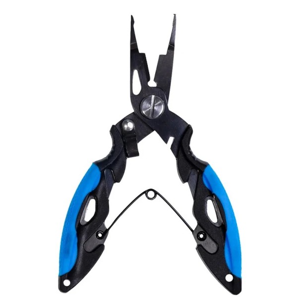 Multifunctionele zwarte vistang 12 x 5 cm RVS vistang Krimpen Lijn knippen Haak verwijderen Visgerei accessoires blauw