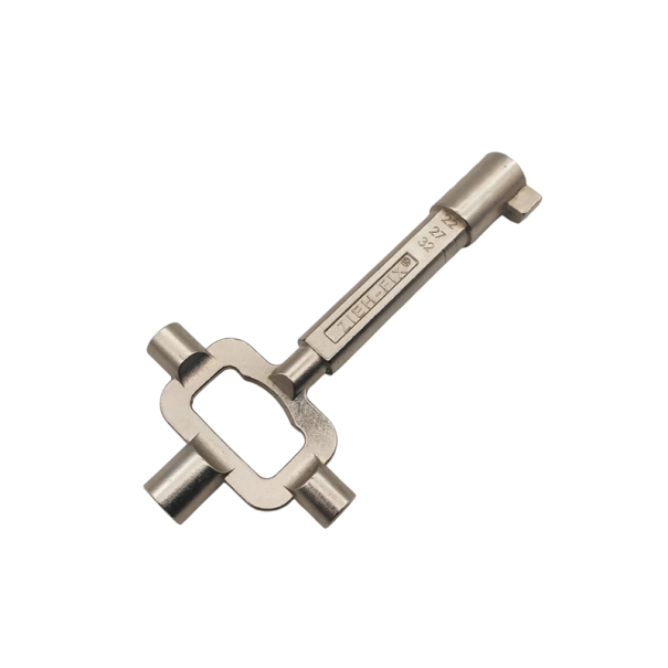 Multifunkční zámečnický klíč 138 × 66 mm kovový nástroj se stupnicí a hlavicemi 6 mm, 7 mm, 8 mm pro práci se zámky 1