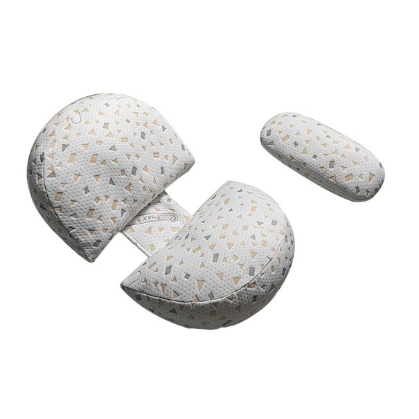Multifunktionel graviditets taljepude U-formet 40×38×5 cm kropspude ammestøtte til gravide kvinder komfortabel åndbar bambusfiber bomuld grå
