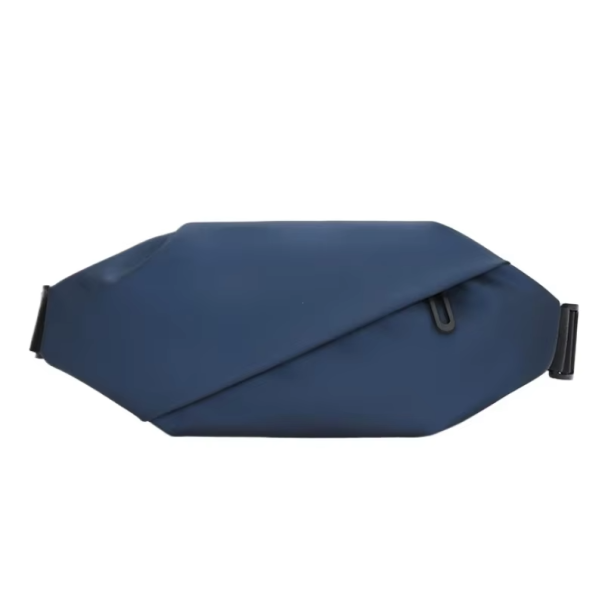 Multifunktionel herre mavetaske udendørs bryst crossbody skuldertaske med stor kapacitet stilfuld taske til rejser og sport blå