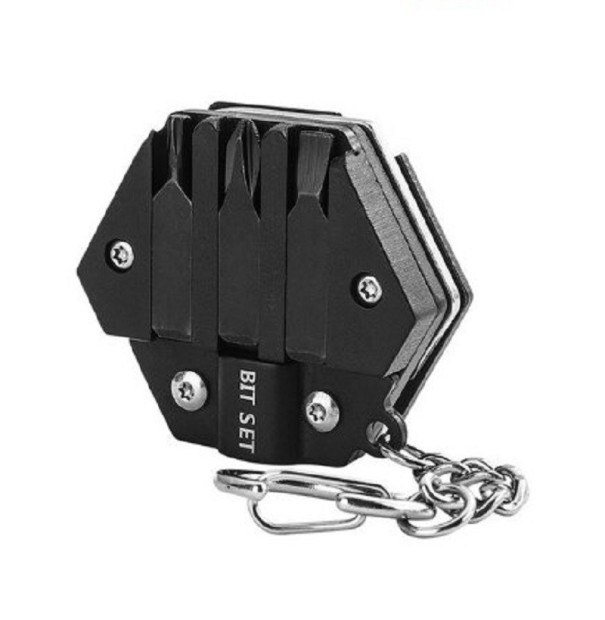 Multifunktionel minikniv sort