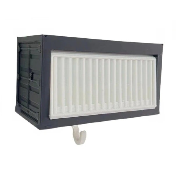 Multifunktionel nøgleholder med åbning 10,3x5x6 cm i PVC til organisering af nøgler og småting derhjemme hvid
