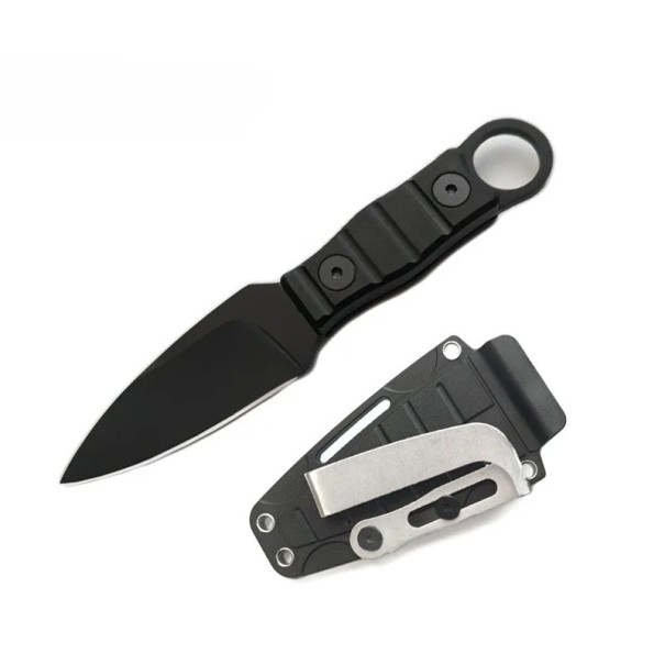 Multifunktionel overlevelseskniv 18 cm Rustfrit stålblad med skede Udendørs taktisk kniv Camping Vandring Friluftsudstyr 1
