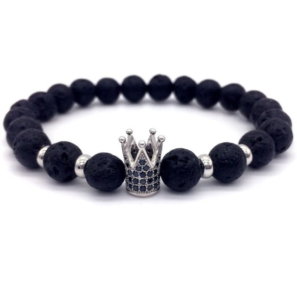 Muotirannekoru ROYAL CROWN J2575 hopeinen