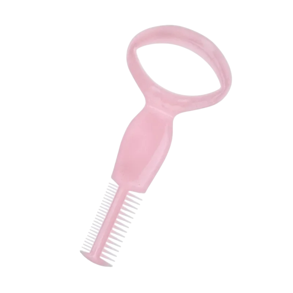 Muovinen ripsiväriapplikaattori 9,8 x 4,5 cm Kosmetiikkatyökalu harjalla ja kammalla Vaaleanpunainen suojus luomille ripsivärin levittämisessä 1
